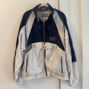 IXSPA Men's Navy and White Windbreaker Jacket